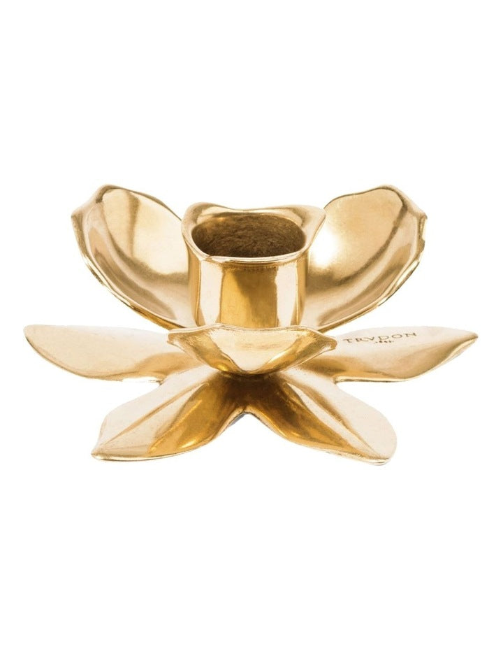 Flower Candlestick in Gold
