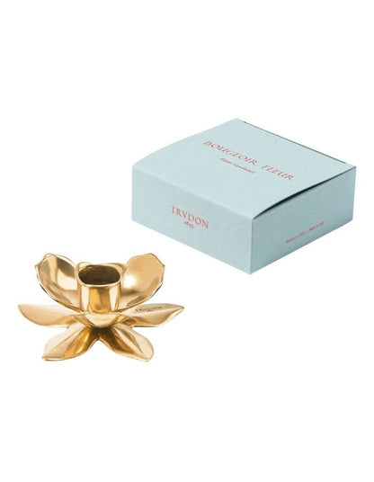 Flower Candlestick in Gold