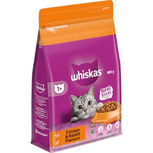 Whiskas Adult 1+ Years Dry Cat Food Chicken & Rabbit Flavours 800g