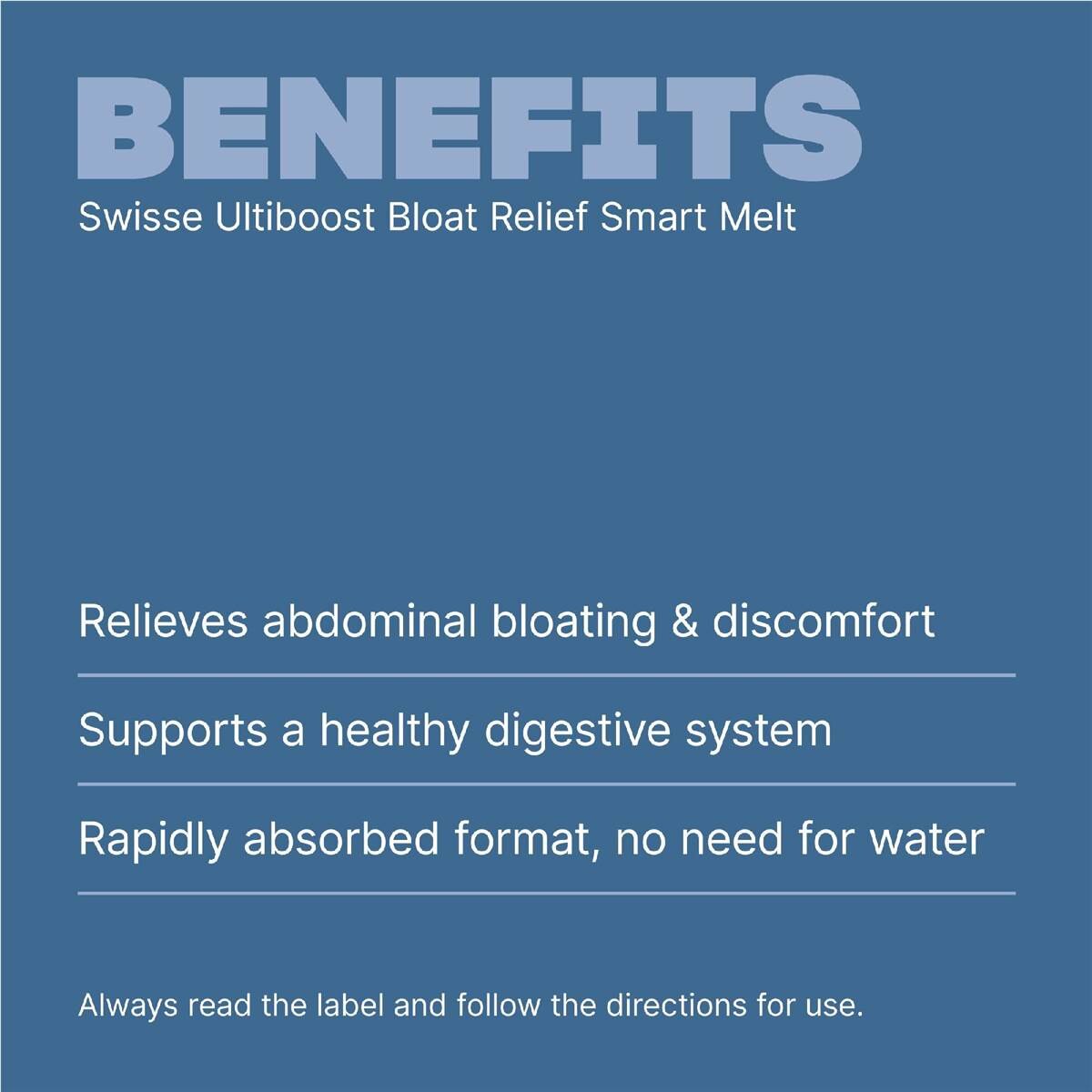 Swisse Ultiboost Bloat Ease Smart Melts 30 pack