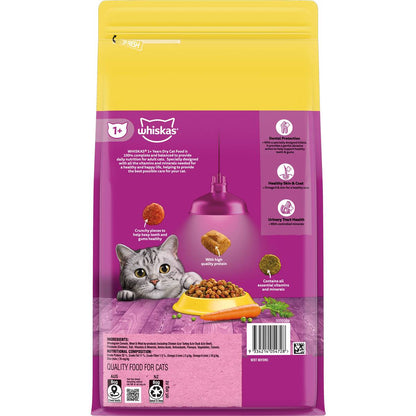 Whiskas Adult 1+ Years Dry Cat Food Chicken & Turkey Flavour 1.8kg
