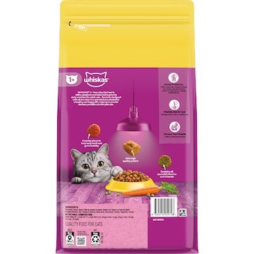 Whiskas Adult 1+ Years Dry Cat Food Chicken & Turkey Flavour 1.8kg