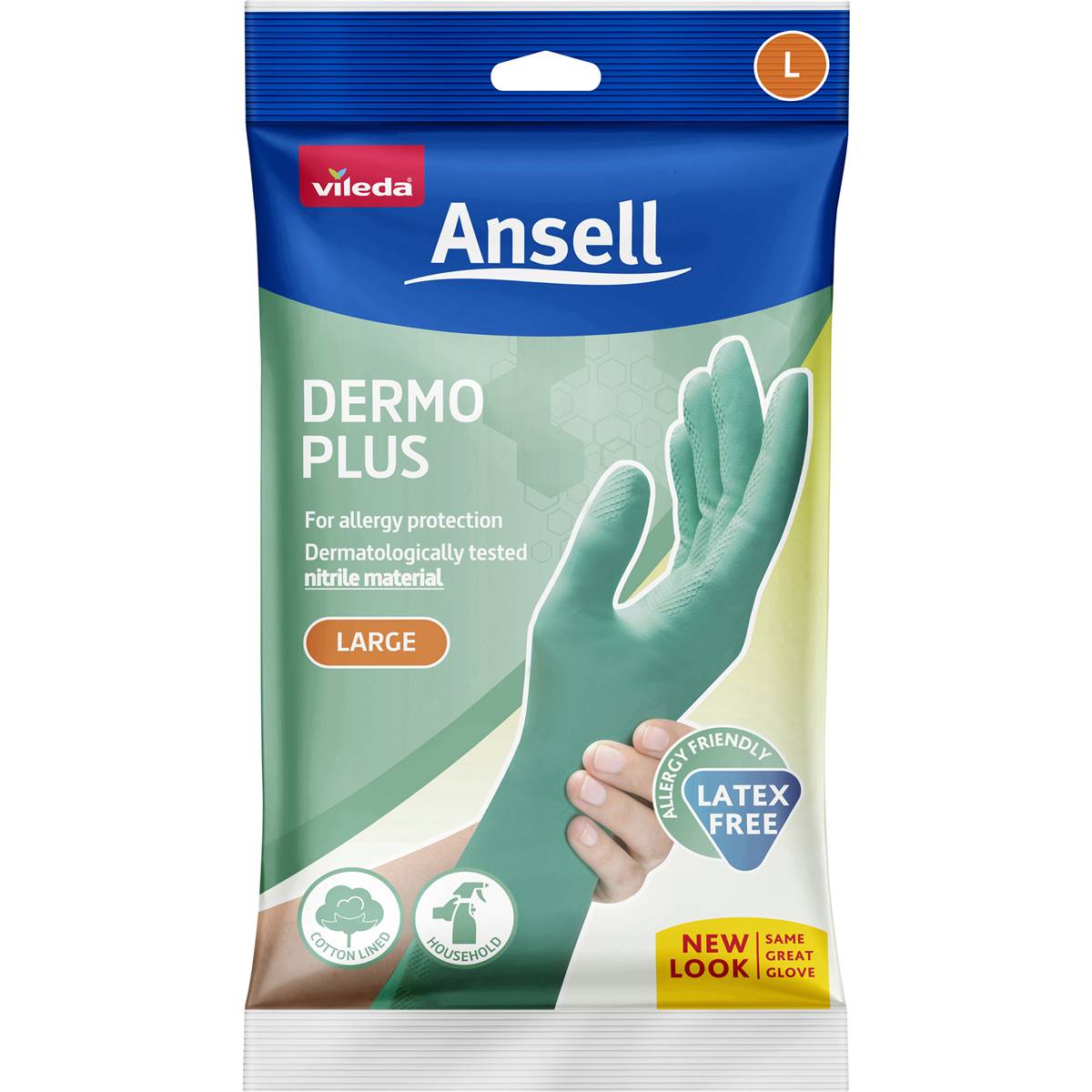 Vileda Ansell Dermo Plus Gloves Large Pair Each