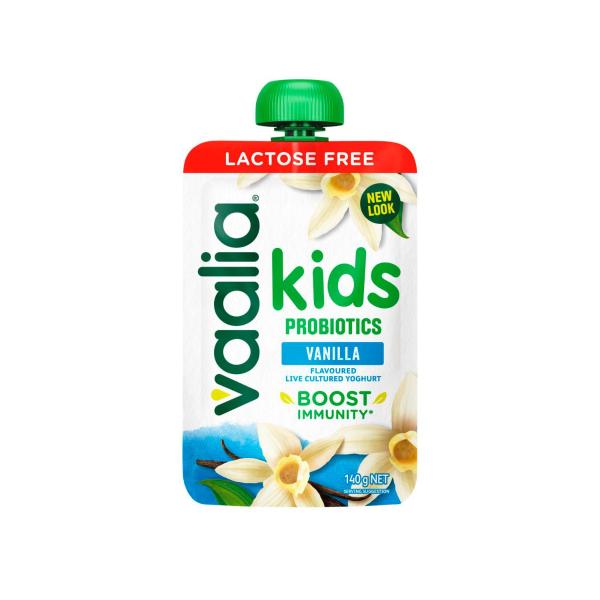 VAALIA KIDS LACTOSE FREE YOGHURTS VANILLA 140G