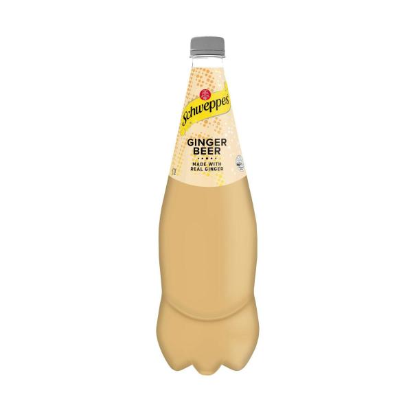 SCHWEPPES MIXERS GINGER BEER SOFT DRINK 1.1L