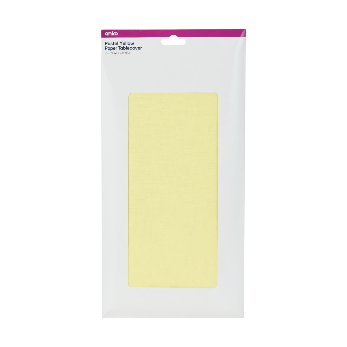 Paper Tablecover - Pastel Yellow