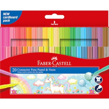 Faber-Castell Connectore Pens Neon & Pastel 20 pack