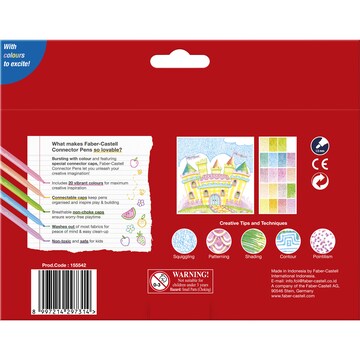 Faber-Castell Connectore Pens Neon & Pastel 20 pack