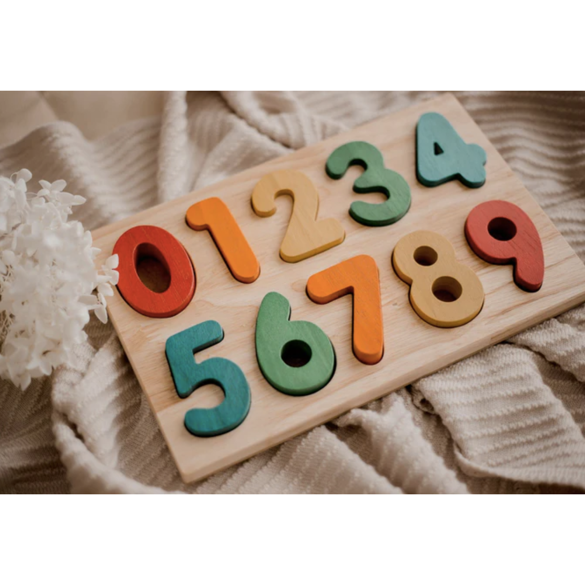Qtoys Rainbow Number Puzzle Cognitive Developmental Toys for Toddlers Early Math STEM Toys Games for Kids Best Seller 2yrs+