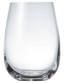 Cuvee Stemless Wine Glasses Set of 6 in White