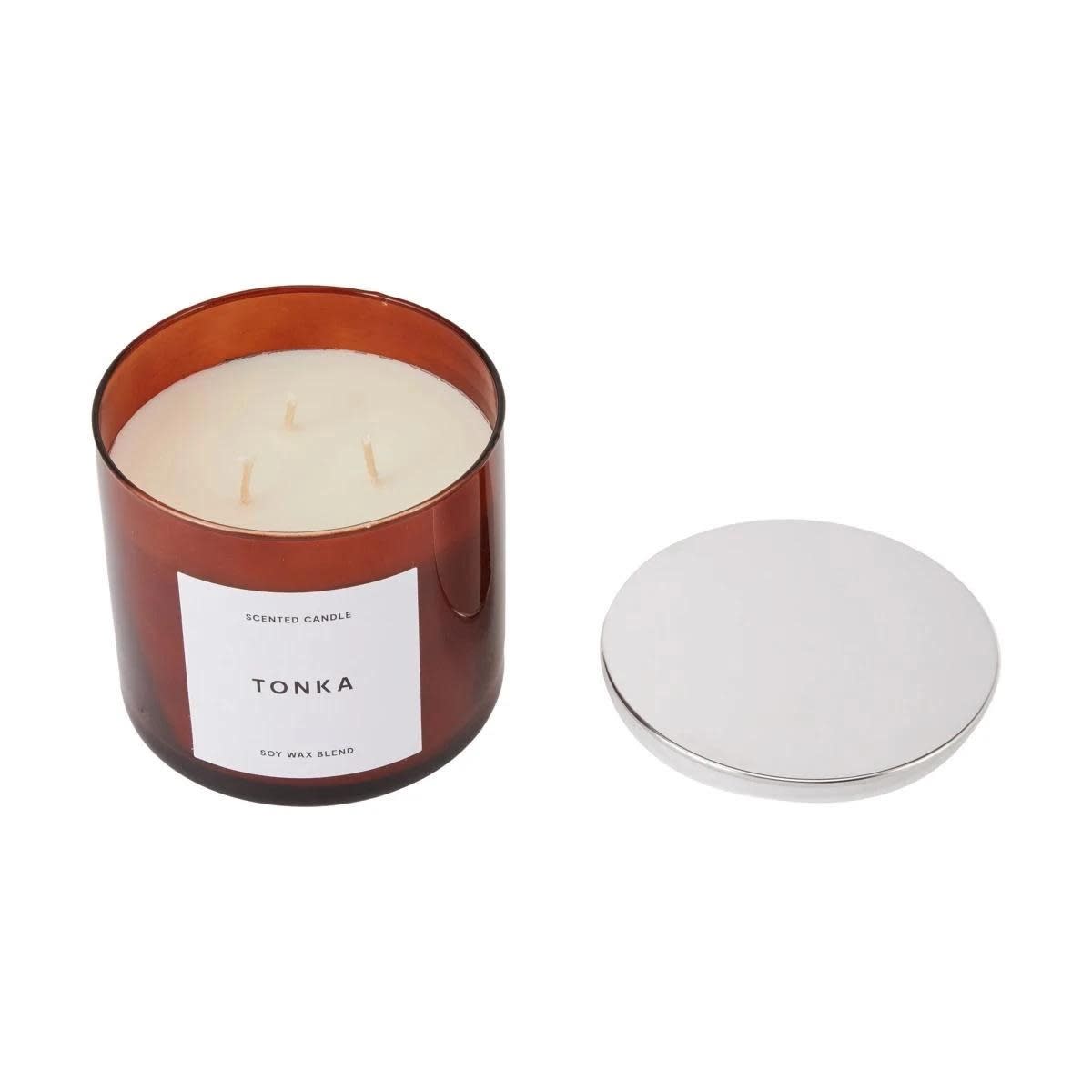 Tonka Inspired Glass Candle