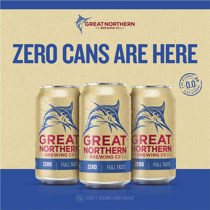 Great Northern Brewing Co Non Alcoholic Beer Cans Multipack 375ml x 6 Pack