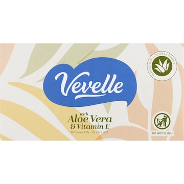 Vevelle Aloe Vera Tissues 3Ply 95 pack