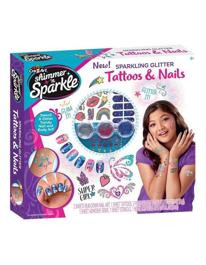 3 in 1 Glitter Nails & Body Tattoo Beauty Set