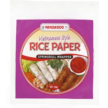 Pandaroo Ingredients Rice Paper Spring Roll 150g