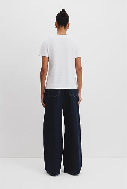 Australian Good Earth Cotton Slub Short Sleeve T-Shirt