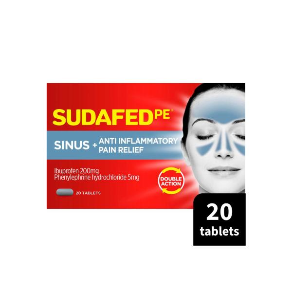 PE Sinus Pain Relief + Anti Inflammatory Double Action Tablets
