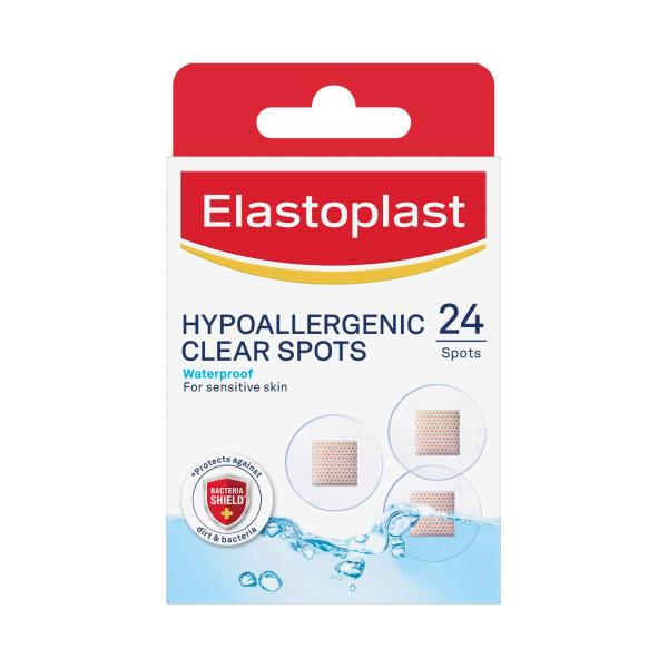 ELASTOPLAST SENSITIVE HYPOALLERGENIC TRANSPARENT SPOTS 24 PACK