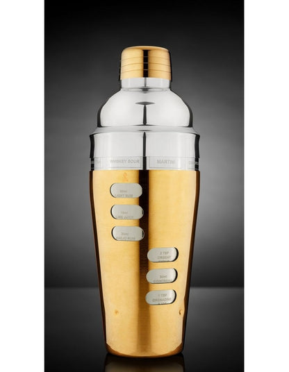 Aurora Recipe Cocktail Shaker in Gold