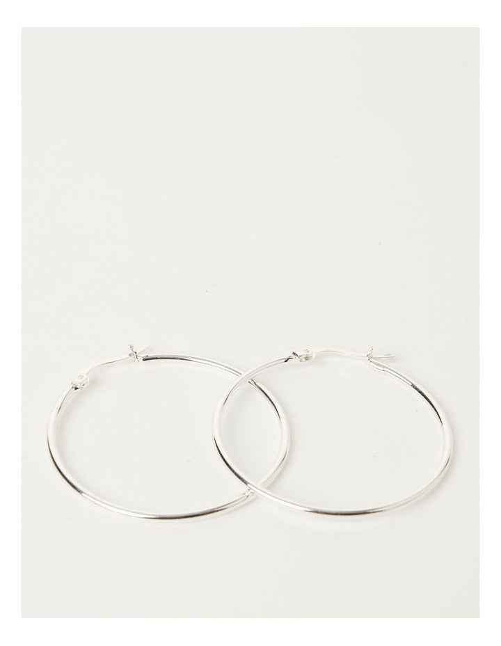 40Mm Hoop Earring in Silver