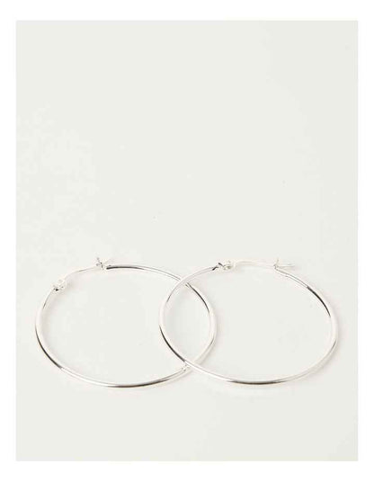 40Mm Hoop Earring in Silver