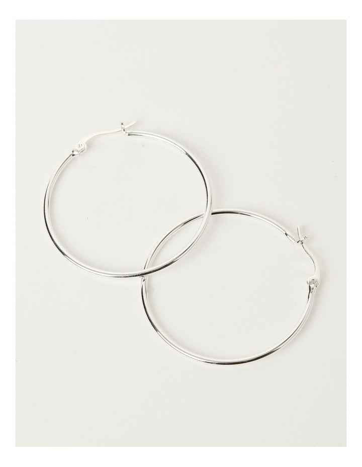 40Mm Hoop Earring in Silver