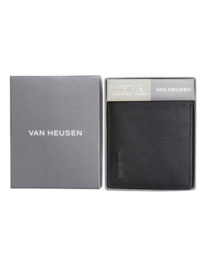 Tri-Fold Wallet with Coin Purse in Black