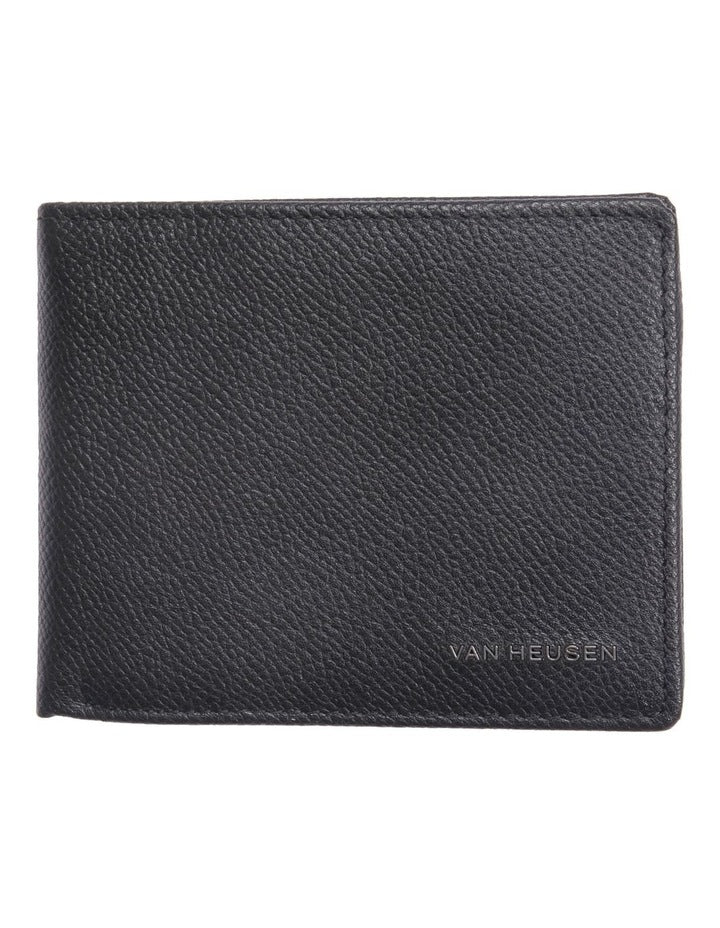 Tri-Fold Wallet with Coin Purse in Black