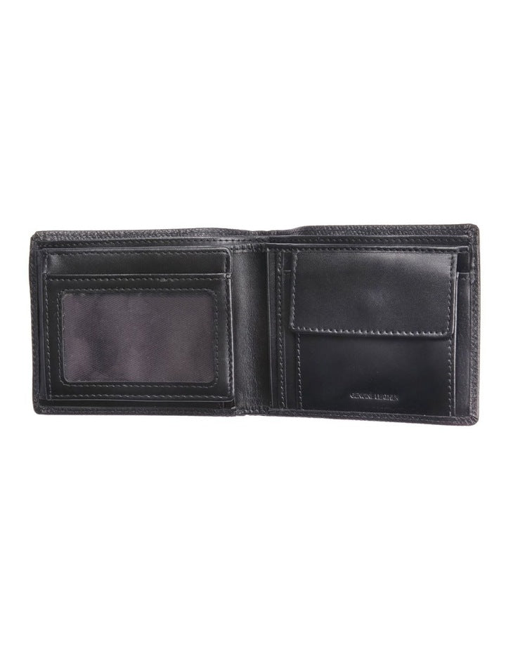 Tri-Fold Wallet with Coin Purse in Black