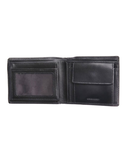 Tri-Fold Wallet with Coin Purse in Black