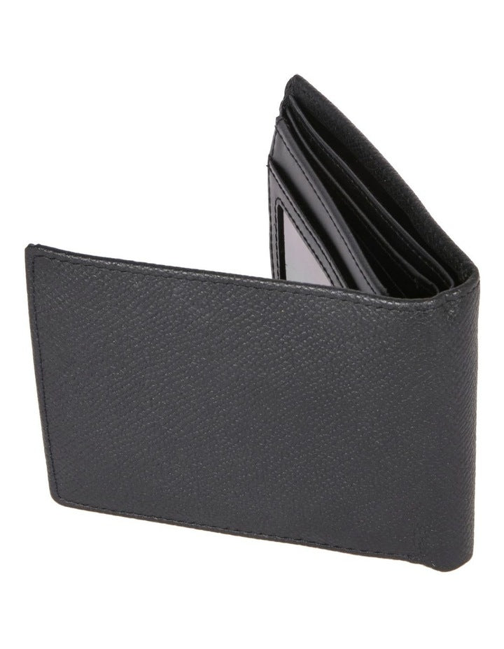 Tri-Fold Wallet with Coin Purse in Black