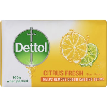 Dettol Citrus Fresh Bar Soap 100g x 3 pack