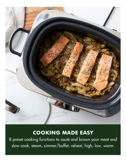 Elite Slow Cooker 6L in Cloud Cream PFAS-free coating