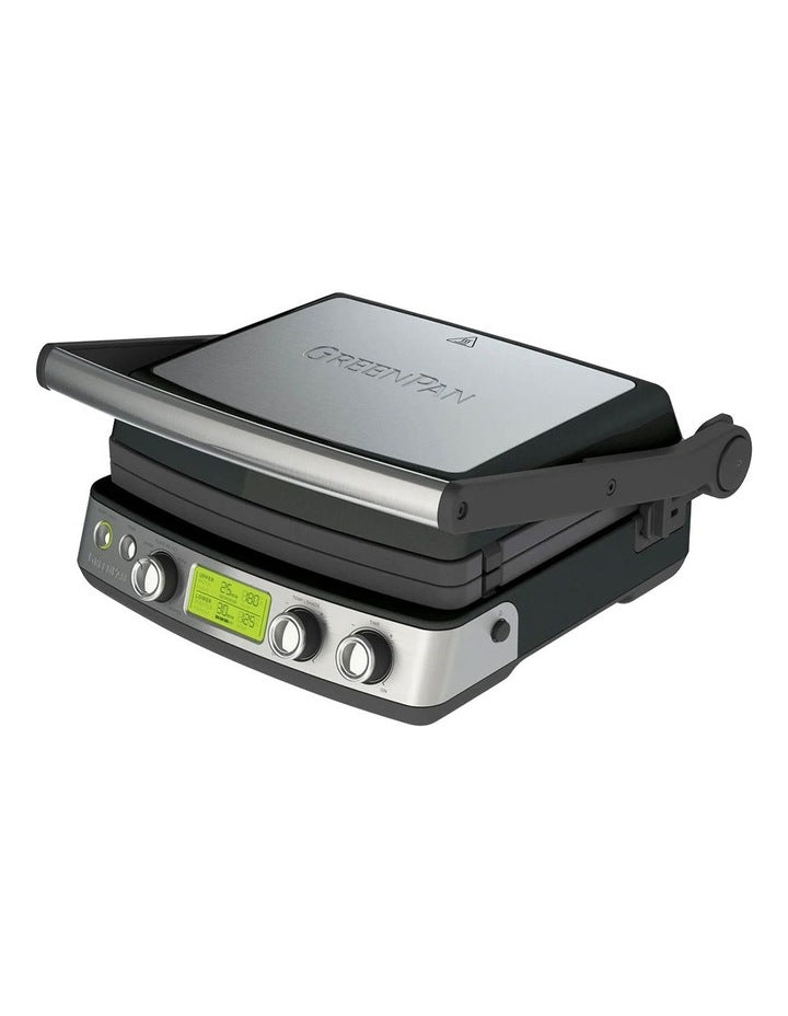 Elite Non-Stick 3-in-1 Contact Grill & Indoor BBQ, Black PFAS-free coating