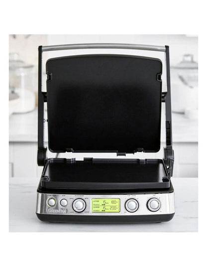 Elite Non-Stick 3-in-1 Contact Grill & Indoor BBQ, Black PFAS-free coating