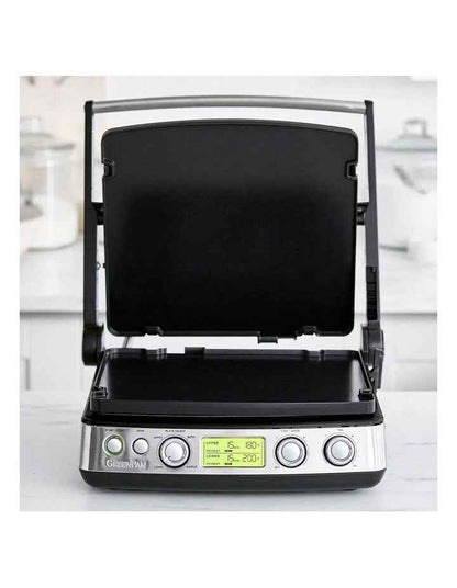 Elite Non-Stick 3-in-1 Contact Grill & Indoor BBQ, Black PFAS-free coating