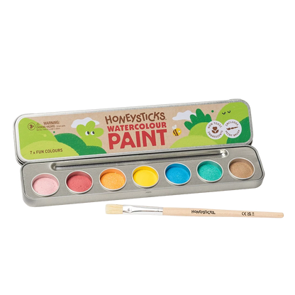 Honeysticks Natural Watercolour Paints 7 Colours Art and craft for kids 3yrs+