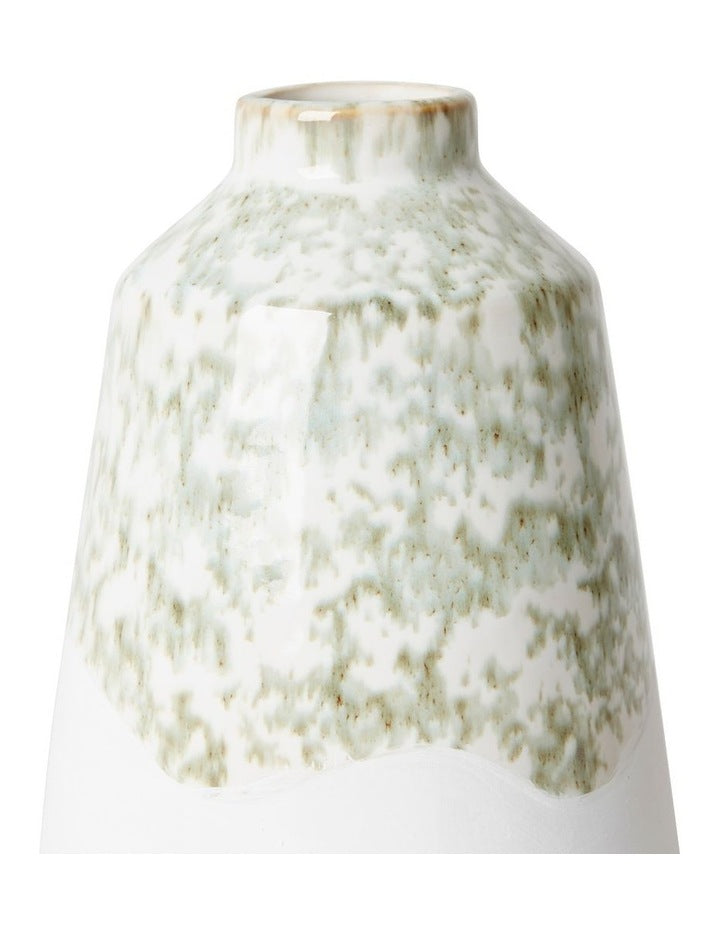 Alyssa Vase in Green/White