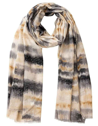 Abstract Stripe Scarf in Grey/Black