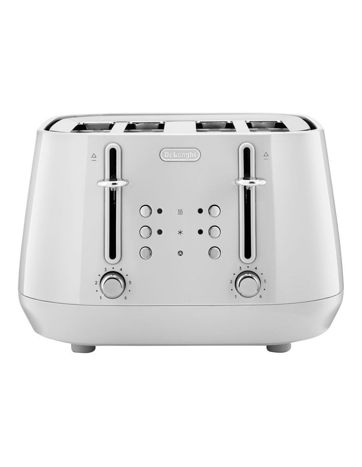 Eclettica 4 Slice Toaster in Whimsical CTY4003W in White