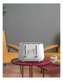 Eclettica 4 Slice Toaster in Whimsical CTY4003W in White