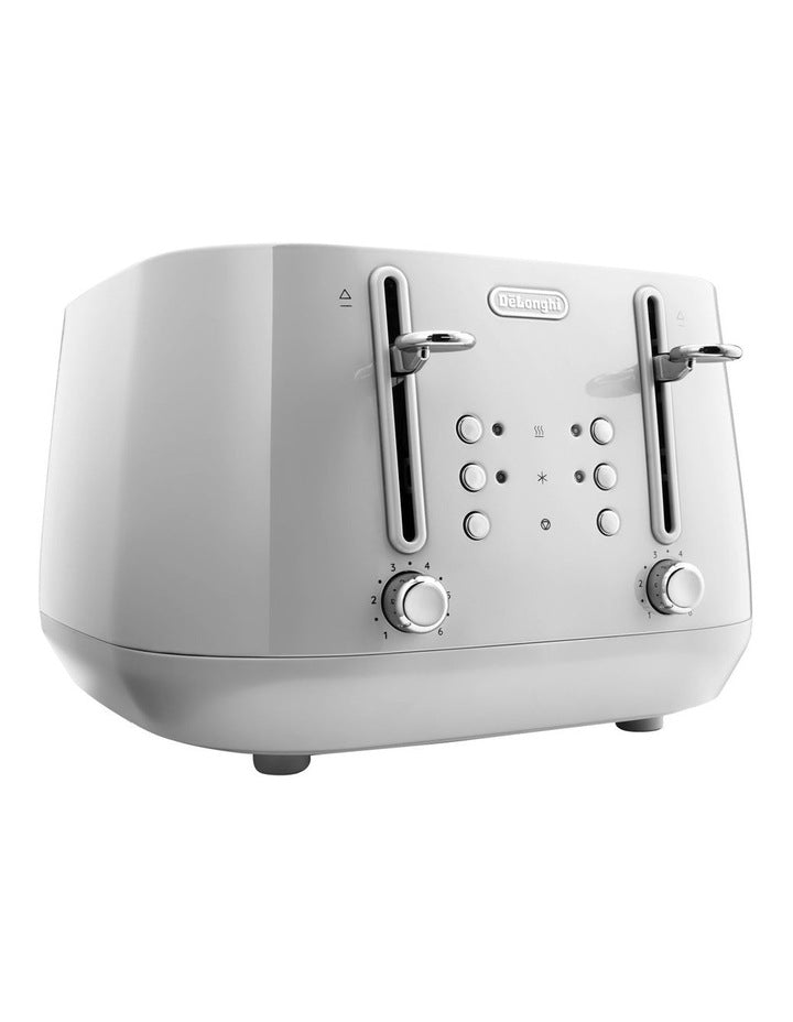 Eclettica 4 Slice Toaster in Whimsical CTY4003W in White