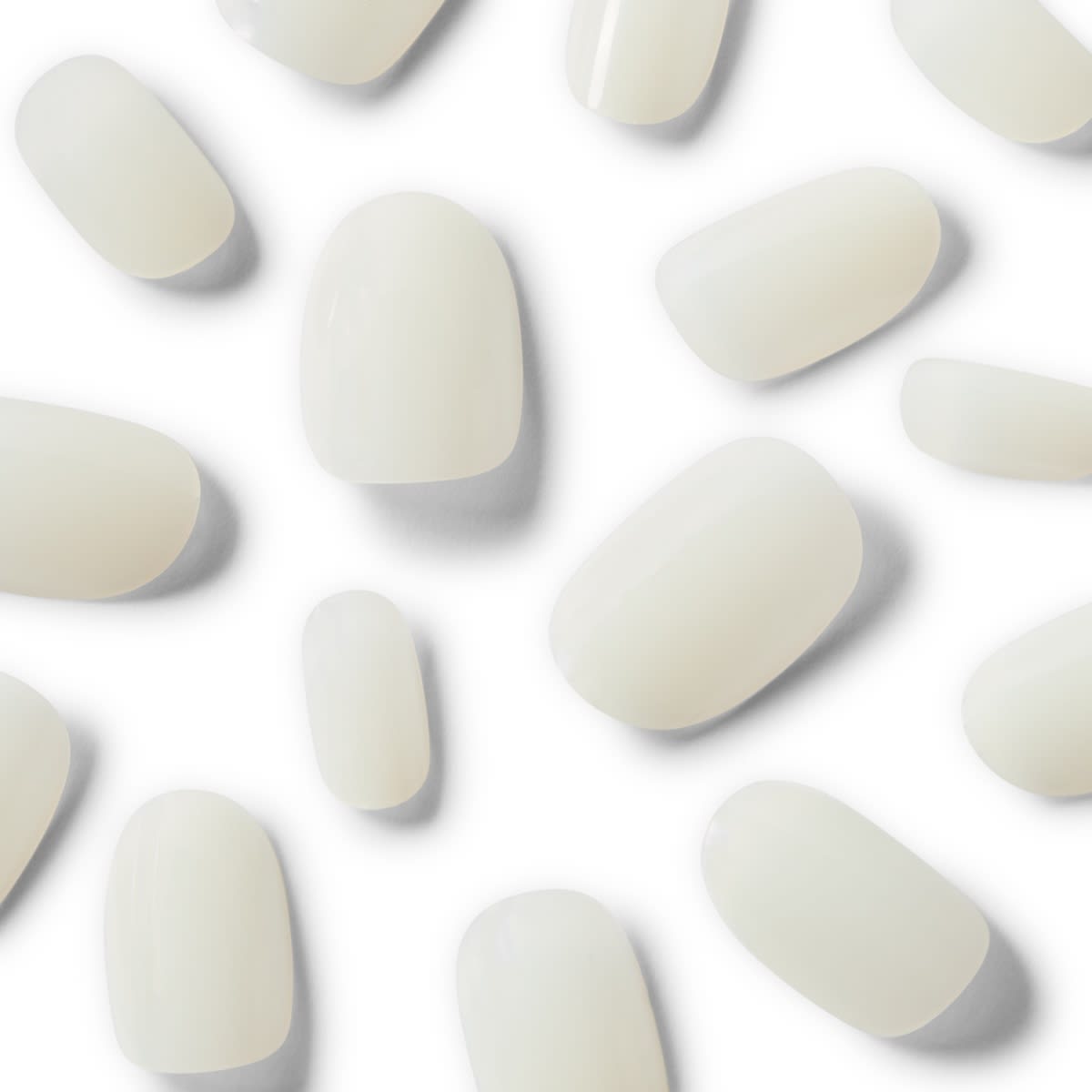 OXX Cosmetics 100 Pack Artificial Nails with Adhesive - Oval Shape, Clear