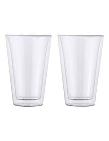 Blend Double Wall Conical Cup Gift Boxed Set of 2 in Clear