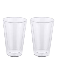 Blend Double Wall Conical Cup Gift Boxed Set of 2 in Clear