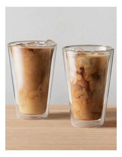 Blend Double Wall Conical Cup Gift Boxed Set of 2 in Clear
