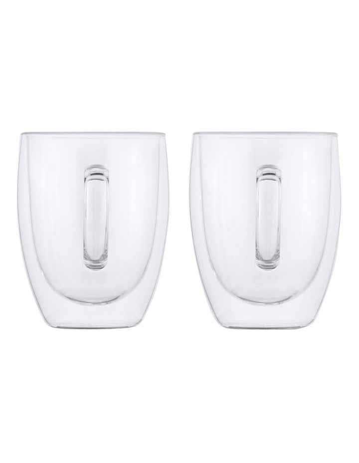Blend Double Wall Glass Mug Gift Boxed Set of 2 in Clear