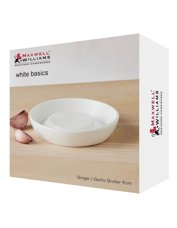 White Basics Ginger/Garlic Grater Gift Boxed  9cm in White