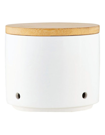 White Basics Garlic Pot Gift Boxed in White