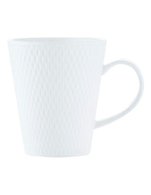 White Basics Diamonds Conical Mug in White